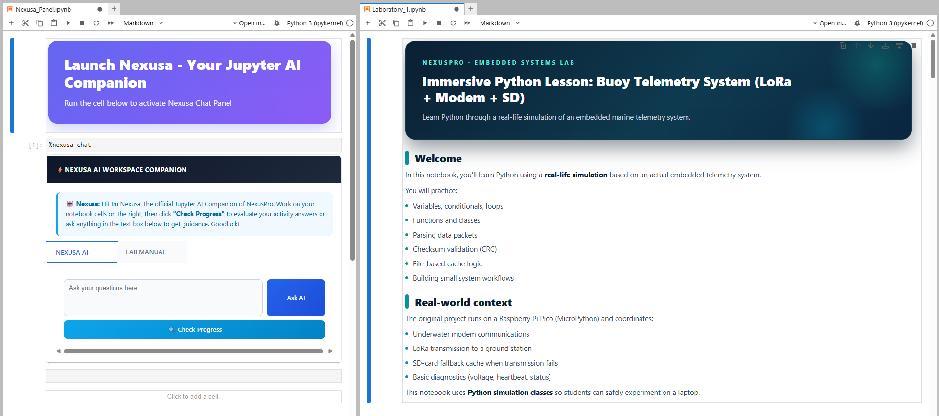 Nexusa AI lab companion